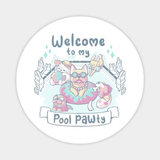 Pool Pawty Magnet